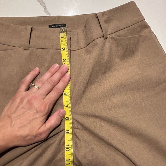 ANN TAYLOR Women’s Curvy Tan Brown Career Work Stretch Khaki Dress Pants Size 4 - Picture 12 of 13